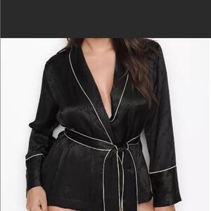 Victoria Secret Lounge Wear Black with white‎ trim. Size small